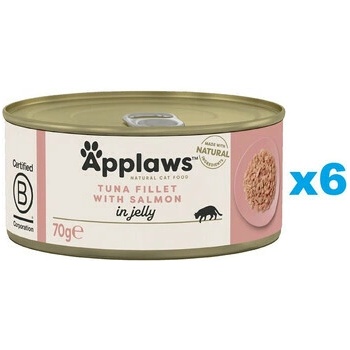 Applaws Cat tuniak a losos v želé 6 x 70 g