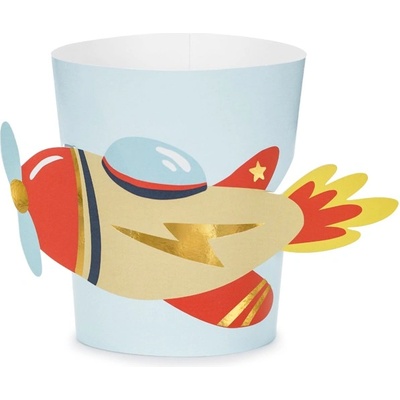 Party Deco Ръкави за Чаши - Ретро Самолет (1 Пакет / 6 Бр. )