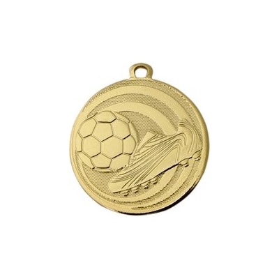 Medaile fotbal míč a kopačka průměr 45 mm Zlatá