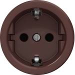Kliklap - Ретро розетка за дома без рамка SCHUKO 230V/16A, кафява (KA0109)