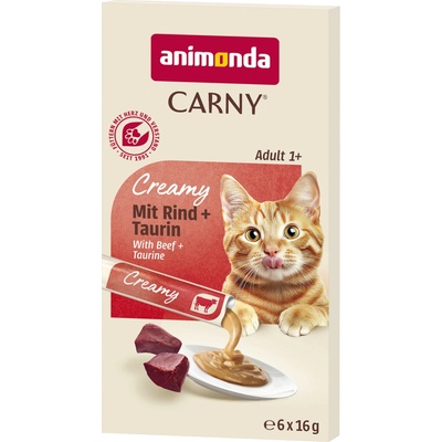 animonda Carny Adult Creamy 24 x 16 g hovädzie a taurín