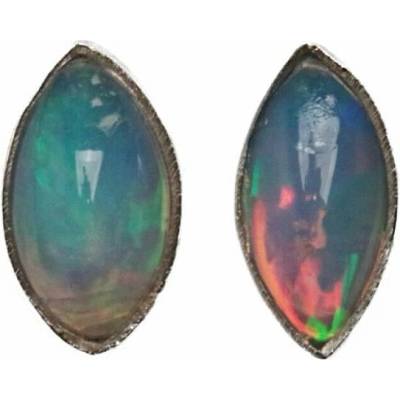 Nefertitis Opál etiopský náušnice pecky stříbro Ag 925 LOT4 NF66443 0,8 cm, 1,2 g