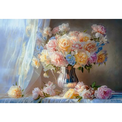 Castorland - Puzzle Pastel Peonies - 1 500 piese