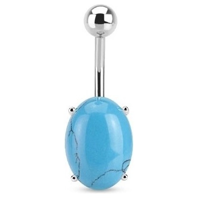 Šperky4U piercing do pupíku tyrkys WP01163