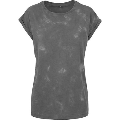 Build Your Brand Dámske batikované tričko BY055 Grey Darkgrey