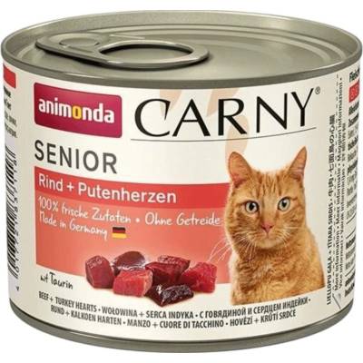 Carny Senior hovězí a krůtí srdce 200 g