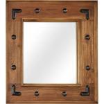 vidaXL Огледало, акациево дърво масив, 50x50 см (246307)