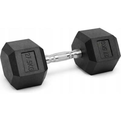 Kubisport Pevné jednoručky potažené pogumované 1 x 27,5 kg