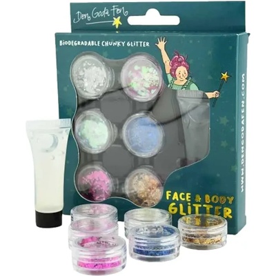 Robetoy Детски Комплект от биоразградим брокат и гел за лесно нанасяне върху лице и тяло