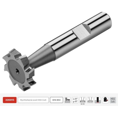 ZPS FN 320015.225080 - Fréza na kov pr. 22,5 x 8 mm, pro drážky úsečových per, HSS-Co5