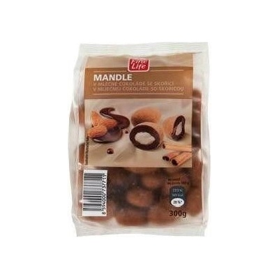 Fine Life Mandle v mliečnej čokoláde + škorica 300 g