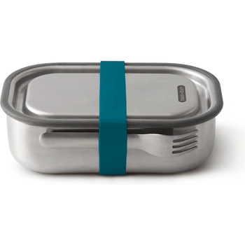 black+blum Кутия за храна Black+Blum BAM-SS-L005, 1 л, Правоъгълна, Подходяща за фурна, Без BPA, Неръждаема стомана, Син (BAM-SS-L005)