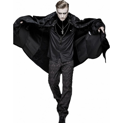 Devil Fashion kabát Shadowplay Gothic Čierna