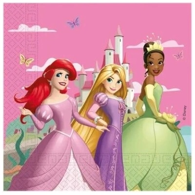 Procos Ubrousky papírové EKO Disney princezny 33x33cm 20ks