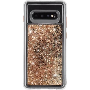 Case-Mate Waterfall Case - дизайнерски кейс с висока защита за Samsung Galaxy S10 (златист)