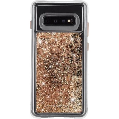 Case-Mate Waterfall Case - дизайнерски кейс с висока защита за Samsung Galaxy S10 (златист)
