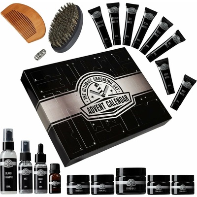 KreativeKraft Adventný Beauty kalendár pre mužov – kompletná grooming sada 24 ks