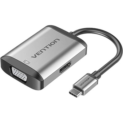 Vention Конвертор USB-C - HDMI/VGA/USB3.0/USB3.0/PD (0, 15 м сив, метална сплав)