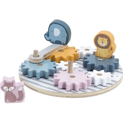 Viga Toys Дървен пъзел със зъбчати колела PolarB, Viga (44006)