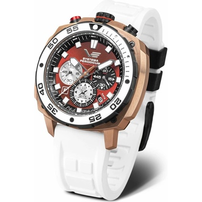 Vostok Europe VK67/650E724 biely gumový remienok
