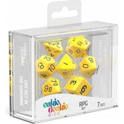 Oakie Doakie Dice Sada 7 RPG kostek Solid Yellow