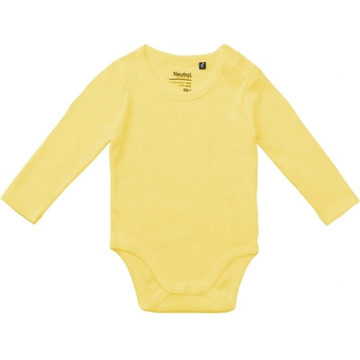 Neutral Detské body s dlhými rukávmi z organickej Fairtrade bavlny Dusty yellow