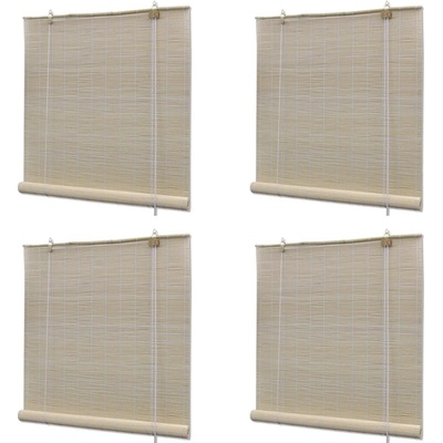 vidaXL Zatemňovací rolety z přírodního bambusu 4 ks 120 x 160 cm