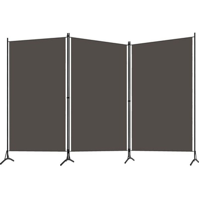 VidaXl 3dílná přepážka do místnosti antracit 260 x 180 cm