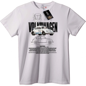 NOONEBRAND Тениска Volkswagen Beetle 53 - S, White