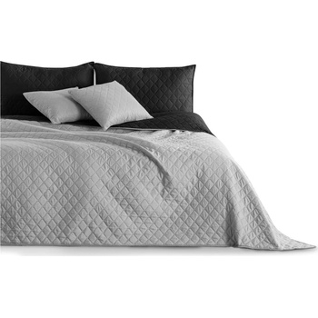 Restilo Черна и сива двустранна покривка за легло от микрофибър, 240 x 260 cm Axel - DecoKing (120013538)