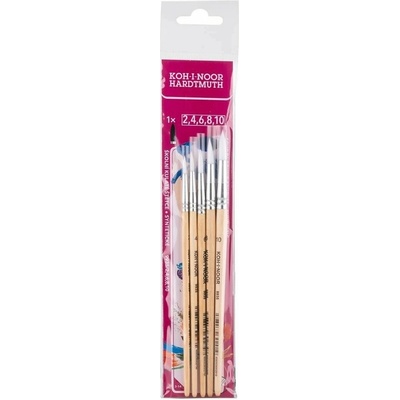 KOH-I-NOOR okrúhle syntetické, veľkosť 2, 4, 6, 8 a 10 – súprava 5 ks
