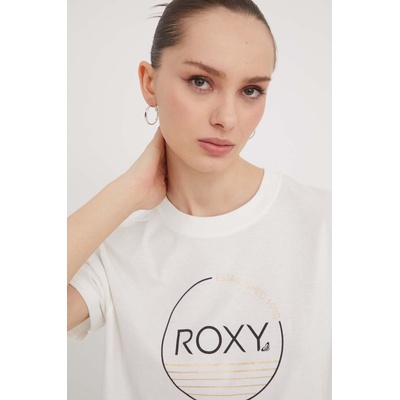 Roxy Памучна тениска Roxy в бяло ERJZT05673 ERJZT05698 (ERJZT05698)