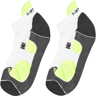 Karrimor Мъжки чорапи Karrimor 2 Pack Running Socks Mens - White/Fluo