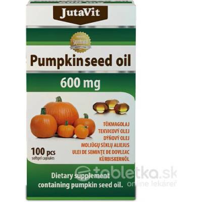 JutaVit Tekvicový olej v gélových kapsuliach 600 mg 100 kapsúl