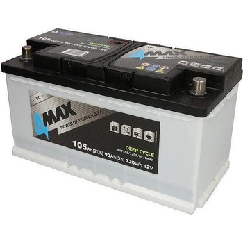 Image 1 of 4MAX Deep Cycle 105Ah right+