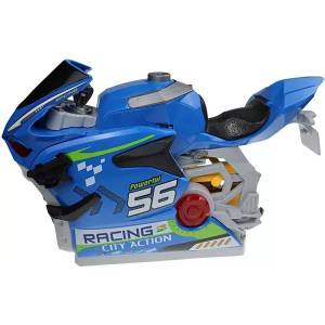 Man Yuk Toys Мотоциклет, който може да се превърне в паркинг - син (sk-120s)