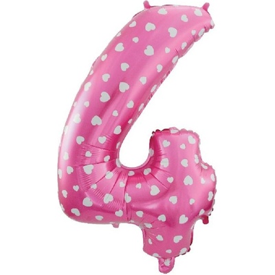 Nafukovací číslice '4' růžová 64 cm