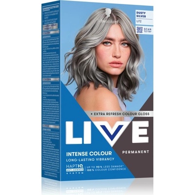 Schwarzkopf LIVE Intense Colour permanentní barva na vlasy odstín U72 Dusty Silver 1 ks