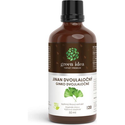 Green idea Ginko dvojlaločné tinktúra kvapky Pamäť krvný obeh 50 ml