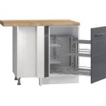  Долен кухненски шкаф ъглов с механизъм Highline R-UG-1KMCR/3 десен