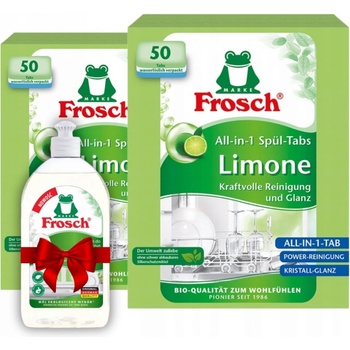 Frosch Limetkové tablety do myčky nádobí All-in-1 100 ks