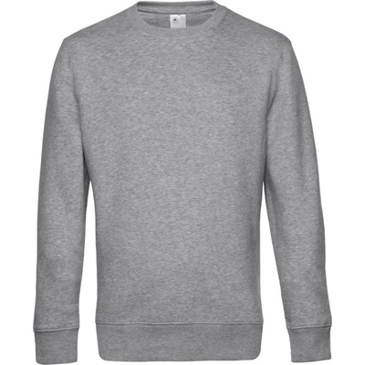 B&C mikina KING Crew Neck pánská COT-01U01K61000 Melír šedá