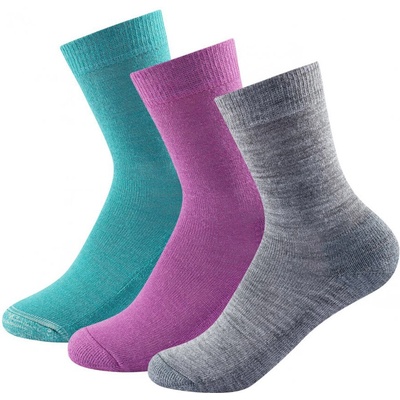Devold Daily Medium Kid Sock 3Pk 273 modrá