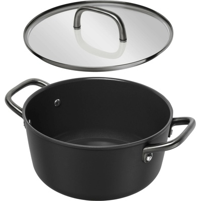 Zwilling Nepřilnavý hrnec Milano s keramickým povrchem a skleněnou poklicí, Ø 24 cm, černá 1035053