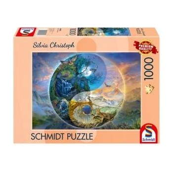 Schmidt Spiele Silva Christoph: Yin & Yang, Bergwelt (1000 Teile)