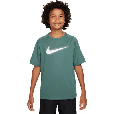 Nike DF MULTI+ SS TOP HBR tmavo zelená