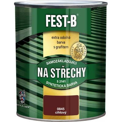 Fest-B Antikorozní nátěr na železo 2v1 na střechy S2141 800g 0845 cihlová