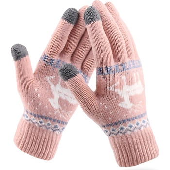 Techsuit Вълнени ръкавици Северен елен - Розова kp36795 (36795)