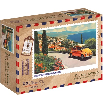 Milliwood Дървен пъзел Milliwood, Hello Traveler, 501 части - Соренто (XXL-Sorrento-5073)