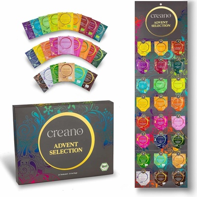Creano Adventní kalendář - BIO čaje – 24 druhů čaje v sáčku